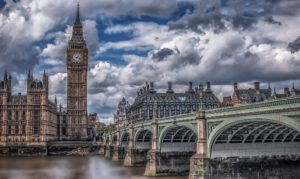 A view of Big Ben in London on a clear day